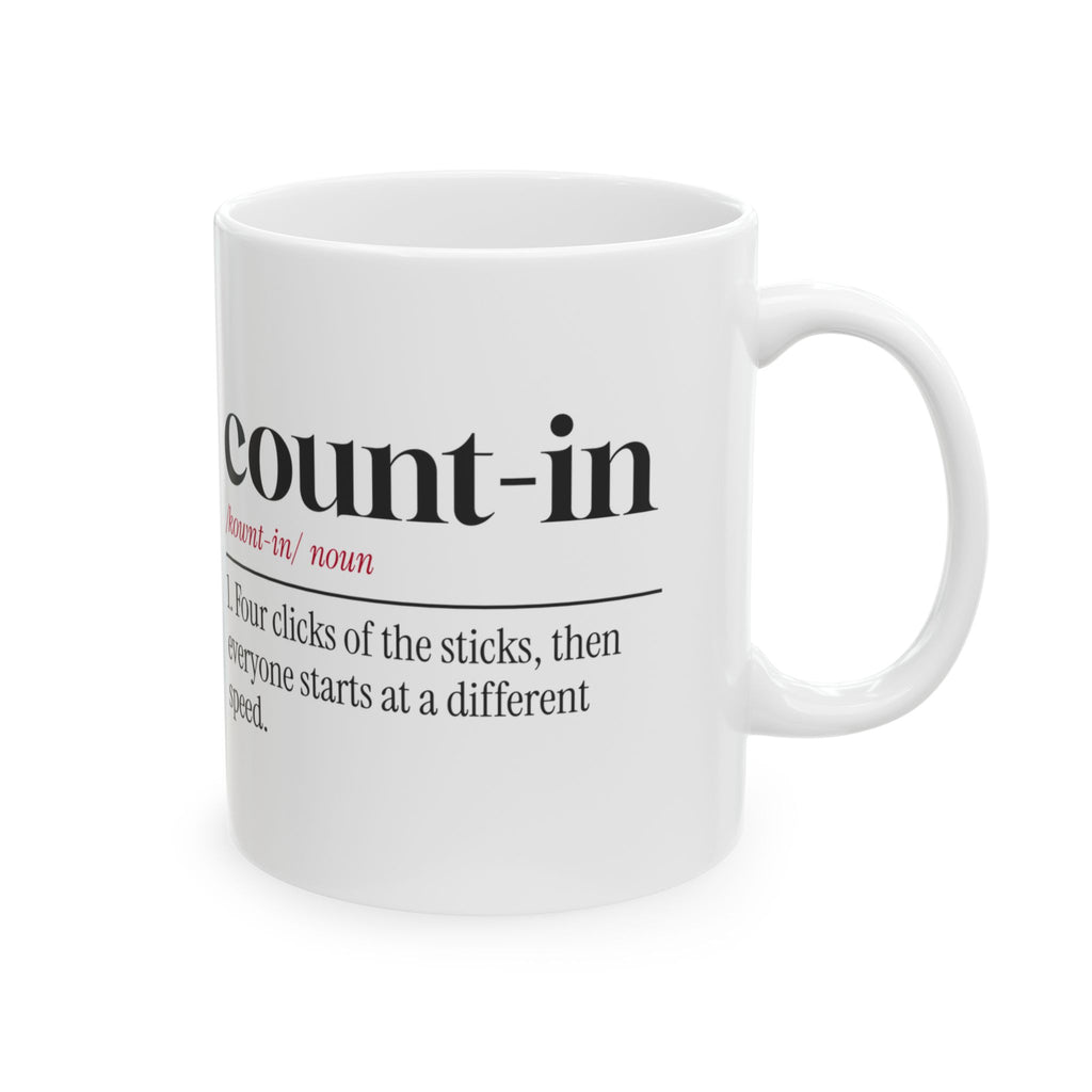 Funny Drummer Coffee Mug Count-In Definition For Drummers