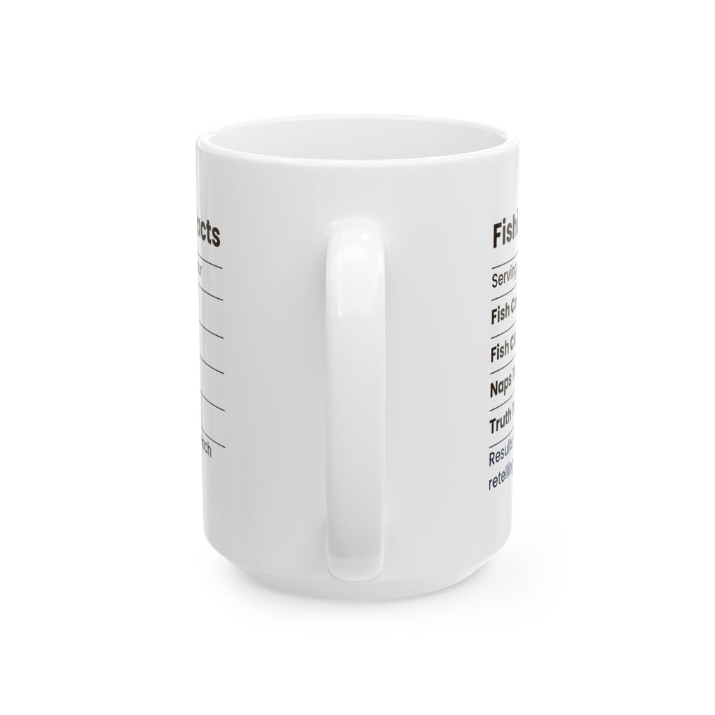 Funny Grandpa Fishing Nutrition Facts Coffee Mug For Grandpa
