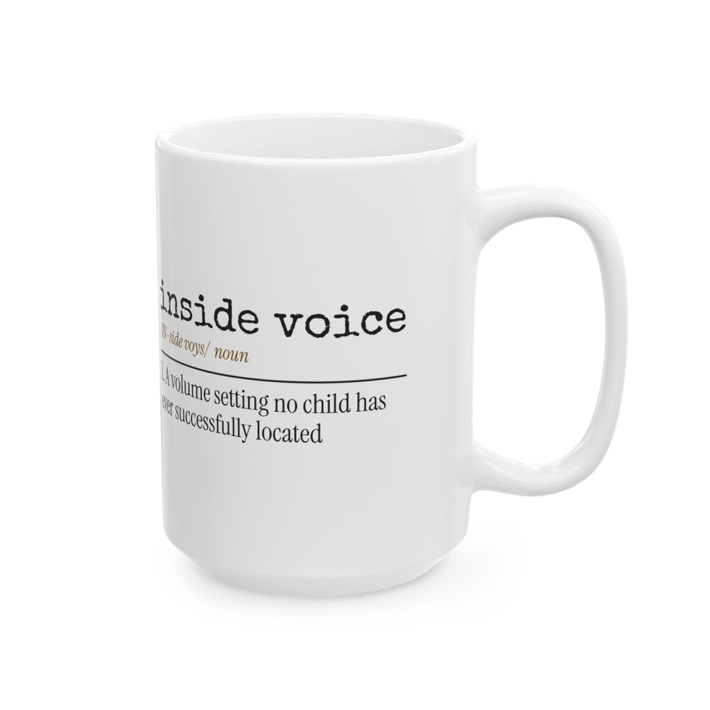 Funny Teacher Dictionary Coffee Mug Inside Voice For Teachers