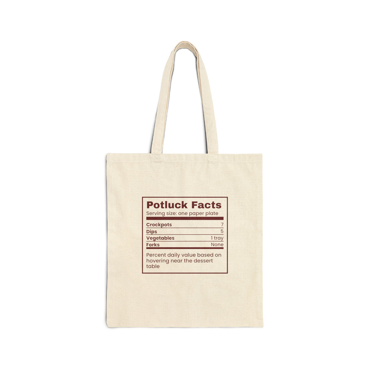 Funny Office Christmas Tote Bag Potluck Facts Forks None For Coworkers