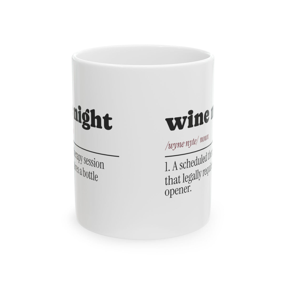 Wine Night Dictionary Coffee Mug Funny For Best Friends
