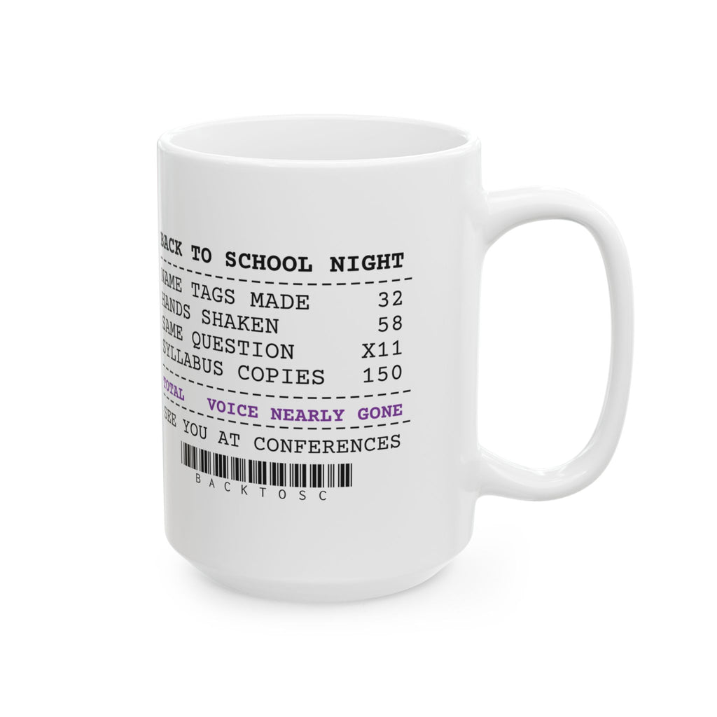 Funny Teacher Coffee Mug Back To School Night Receipt For Teachers