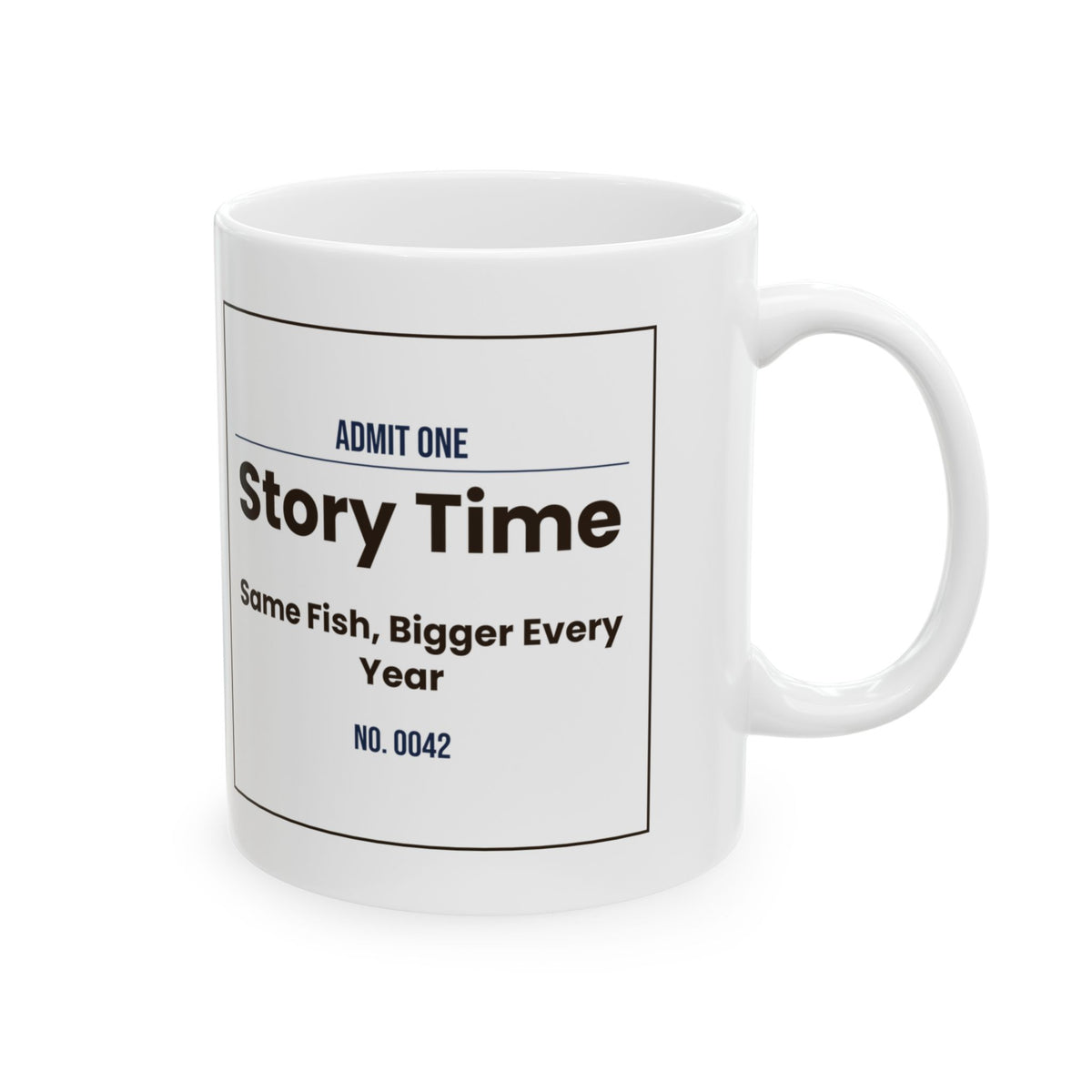 Funny Grandpa Story Time Ticket Coffee Mug For Grandpa
