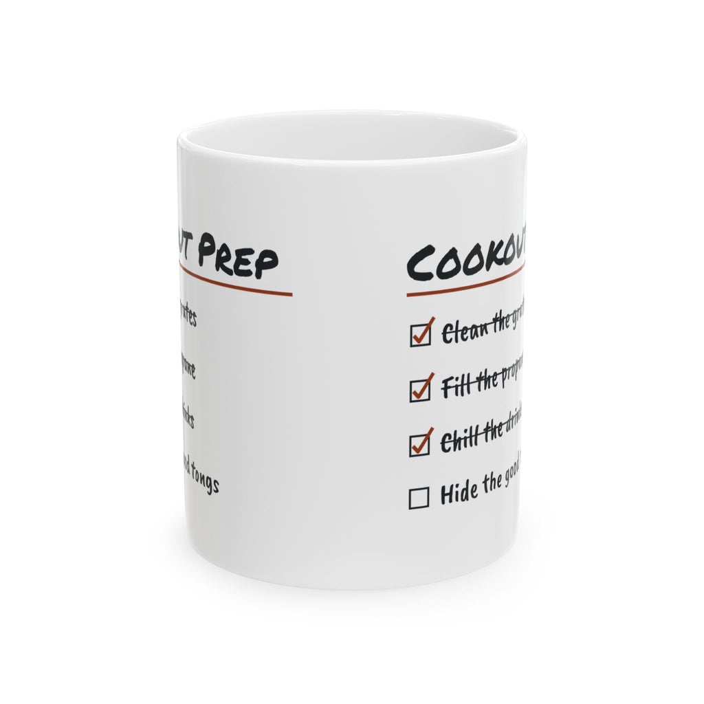 Funny BBQ Mug Hide The Good Tongs Cookout Checklist For Grill Lovers