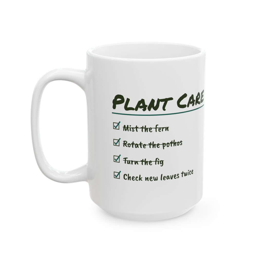 Funny Plant Lover Coffee Mug Plant Care Checklist