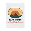 Lake Brain Throw Blanket No Thoughts Just Waves
