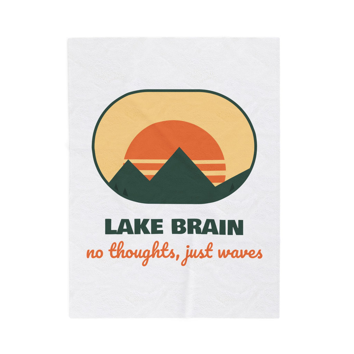 Lake Brain Throw Blanket No Thoughts Just Waves