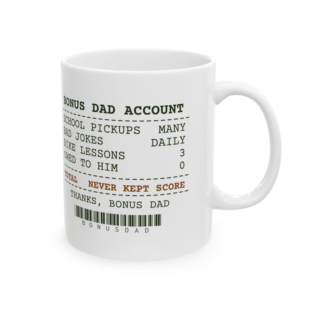 Funny Stepdad Coffee Mug Bonus Dad Account Receipt For Stepfathers