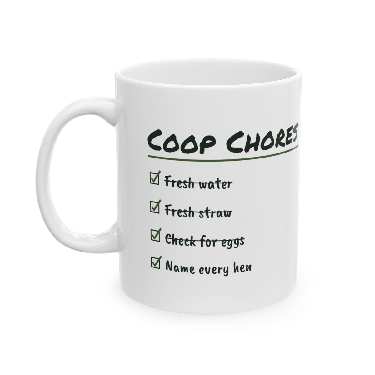 Funny Chicken Keeper Mug Fresh Straw Name Every Hen
