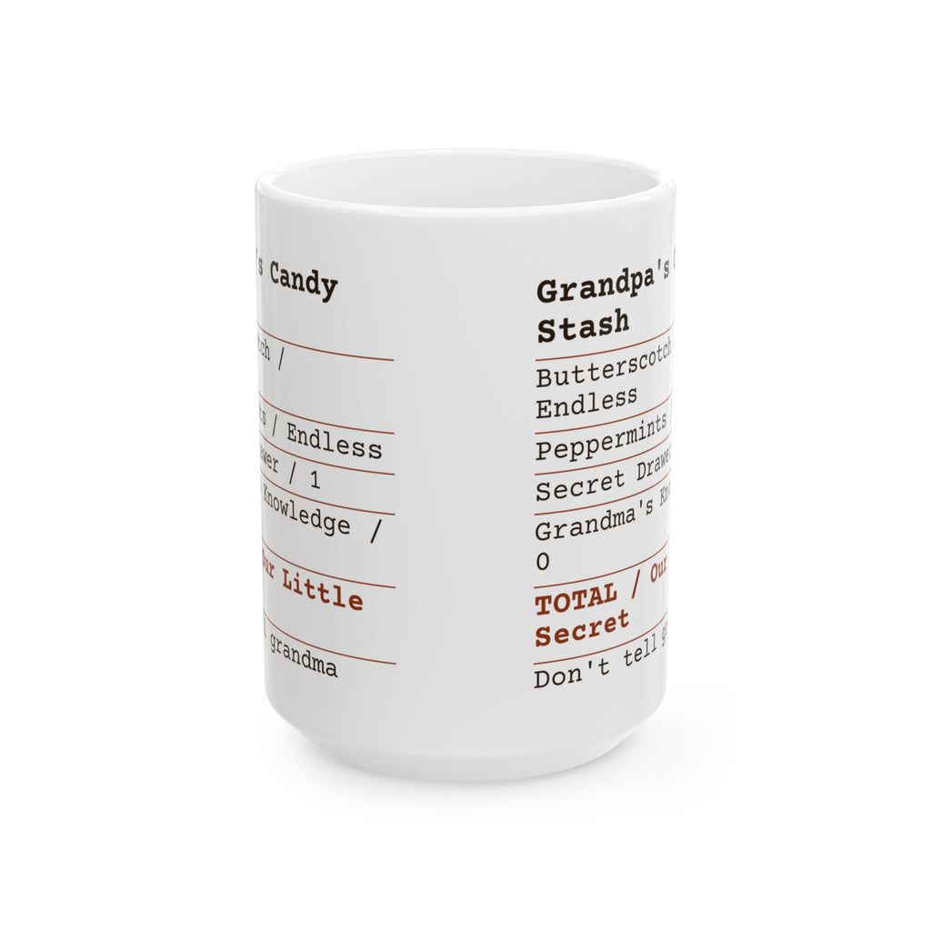 Funny Grandpa Candy Receipt Coffee Mug Secret For Grandpa