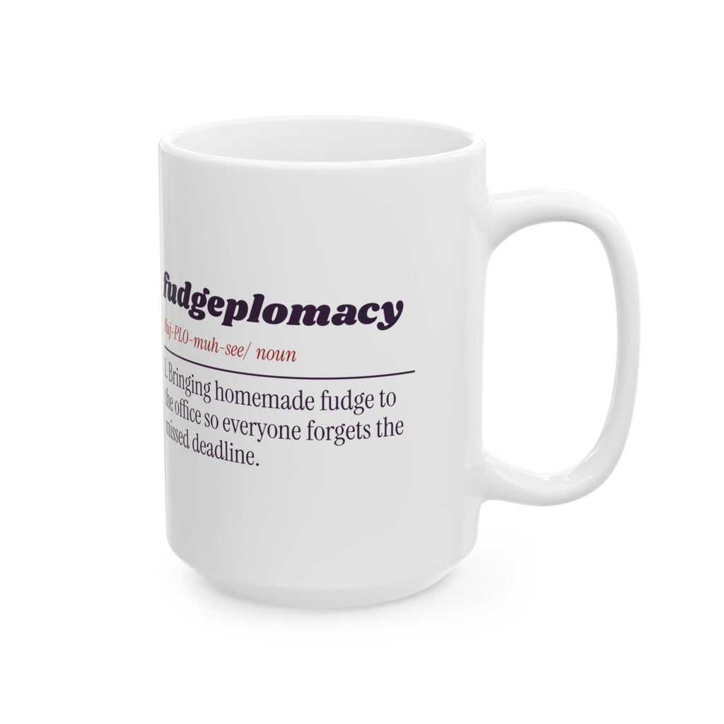 Funny Christmas Coffee Mug Fudgeplomacy Definition For Coworkers