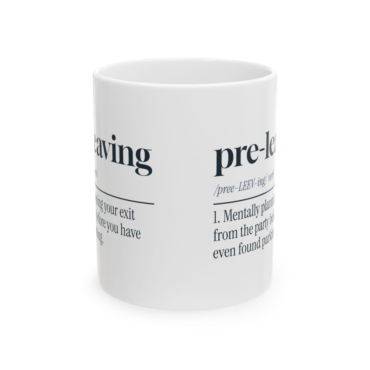 Funny Introvert Coffee Mug Pre-Leaving Dictionary Definition