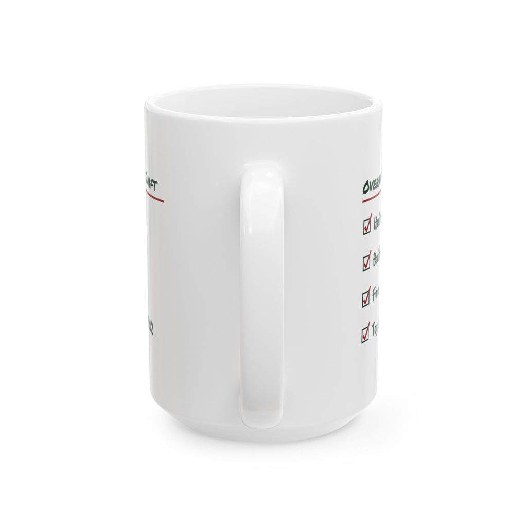 Funny Retail Christmas Coffee Mug Overnight Holiday Shift Checklist