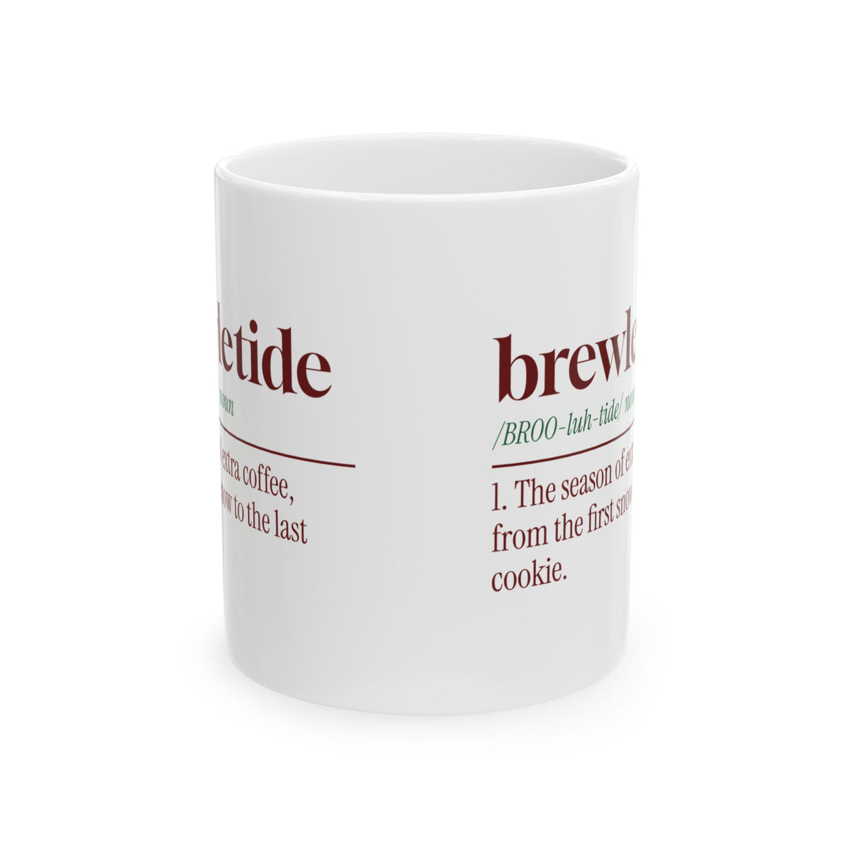 Funny Christmas Coffee Mug Brewletide Dictionary Definition