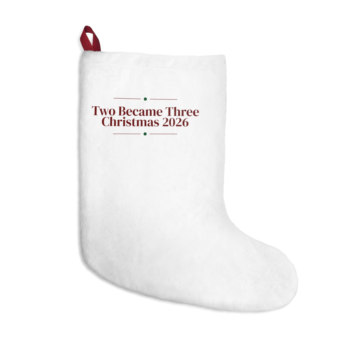 Christmas Stocking Two Became Three Christmas 2026 New Baby