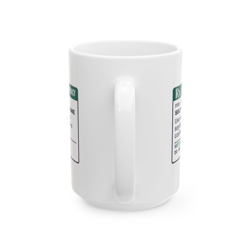 Funny Introvert Coffee Mug Self-Checkout Lane Prescription Label