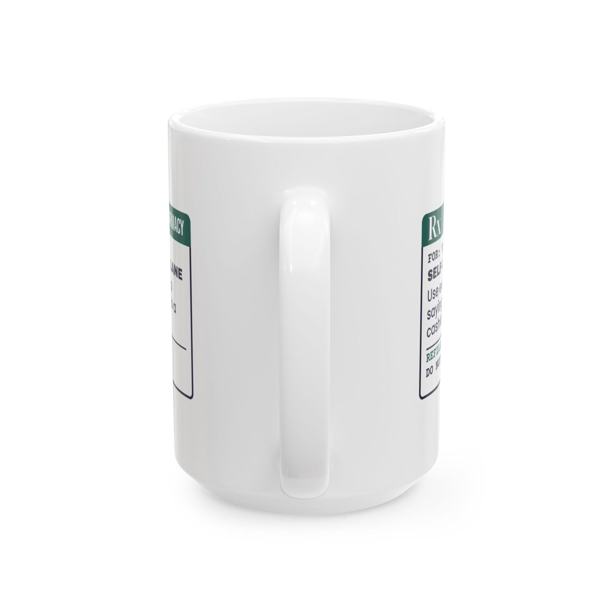 Funny Introvert Coffee Mug Self-Checkout Lane Prescription Label