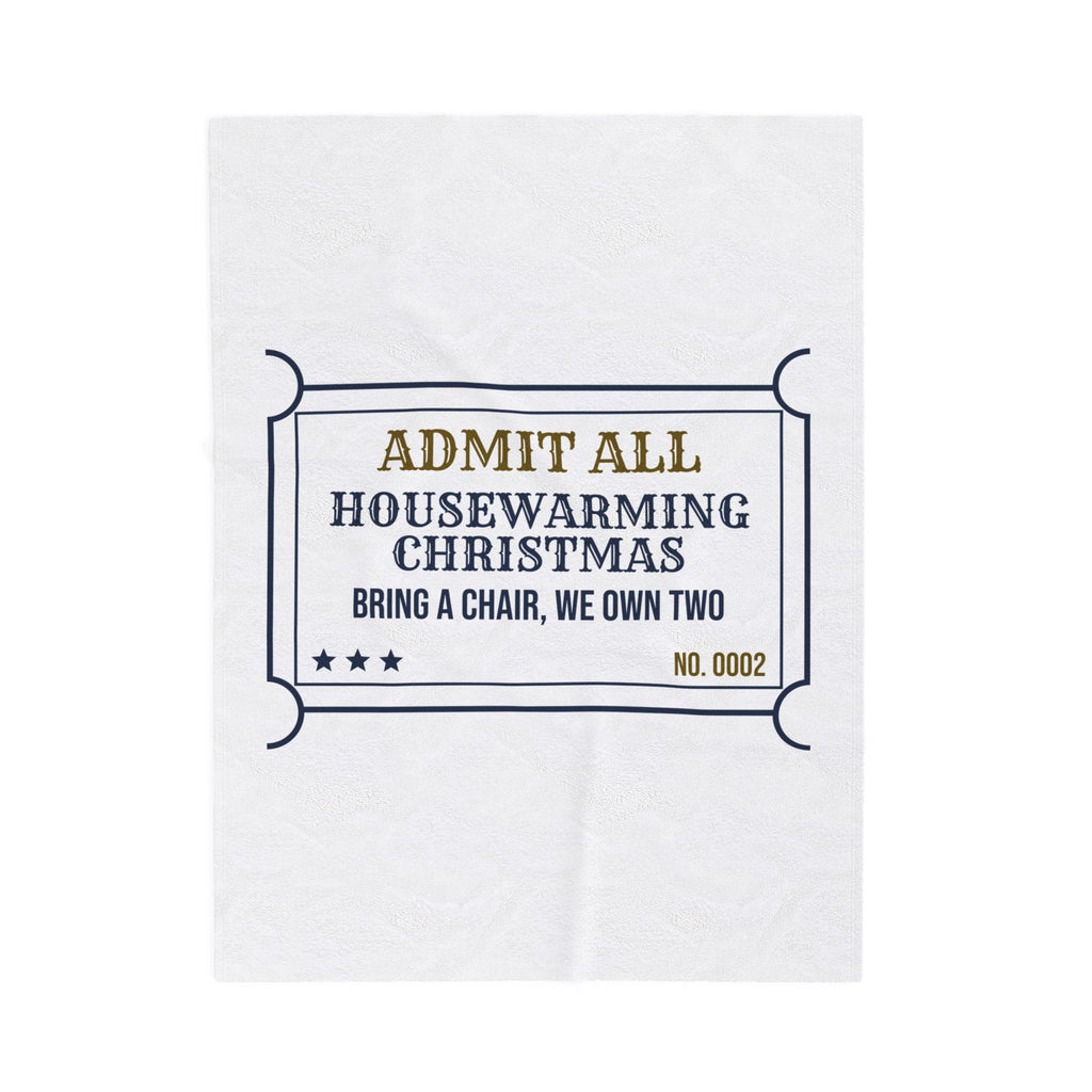 Funny New Home Christmas Throw Blanket Housewarming Christmas Ticket