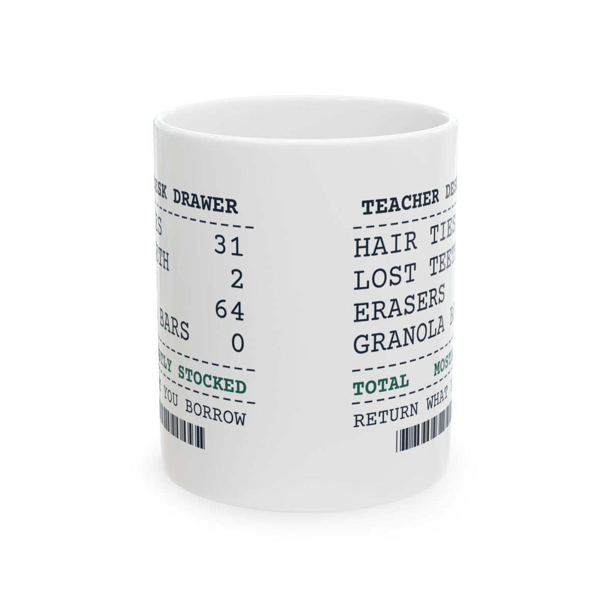 Funny Teacher Coffee Mug Desk Drawer Receipt For Teachers