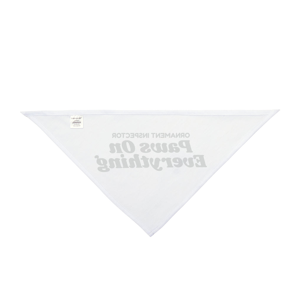 Funny Christmas Dog Bandana Ornament Inspector Paws On Everything