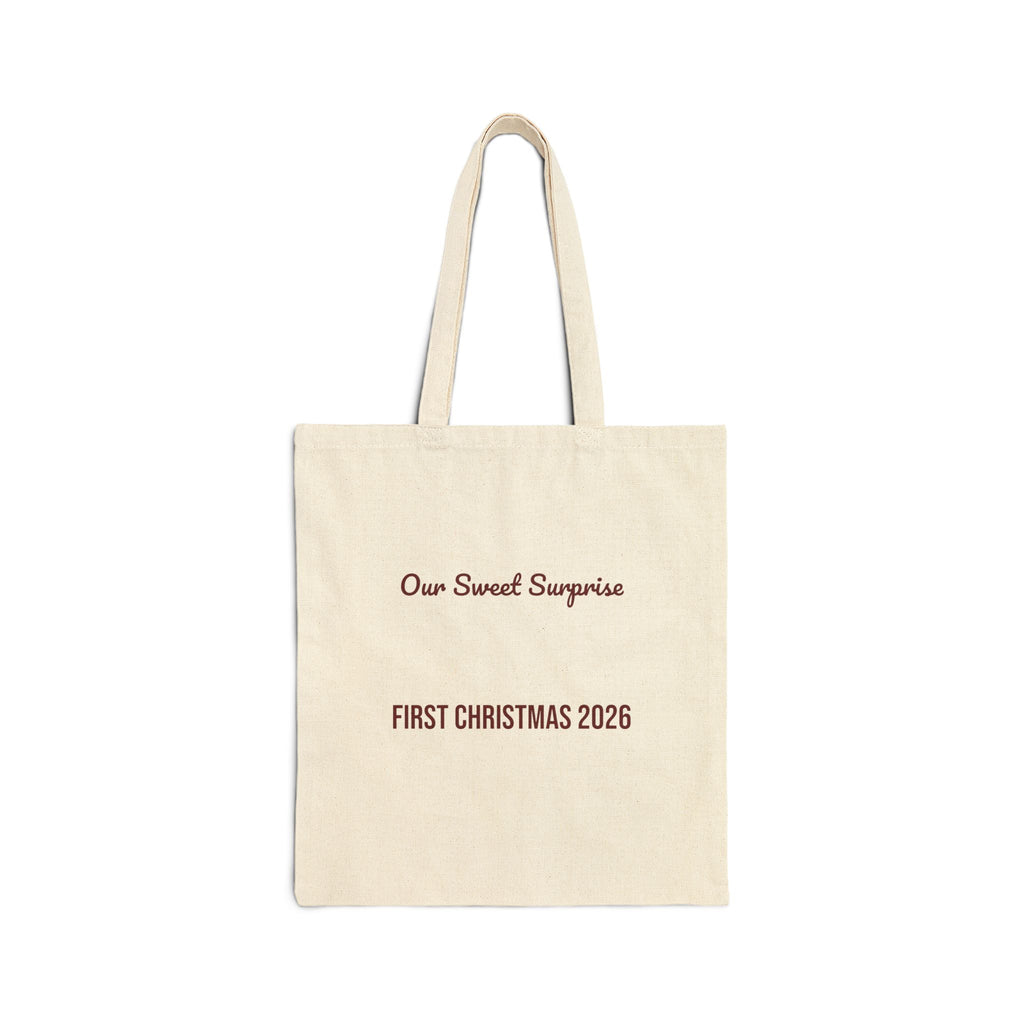 Babys First Christmas 2026 Tote Bag Our Sweet Surprise For Parents