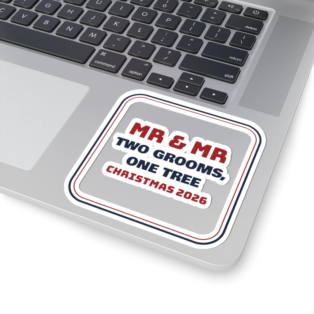 Christmas Sticker Two Grooms One Tree Christmas 2026 For Mr And Mr