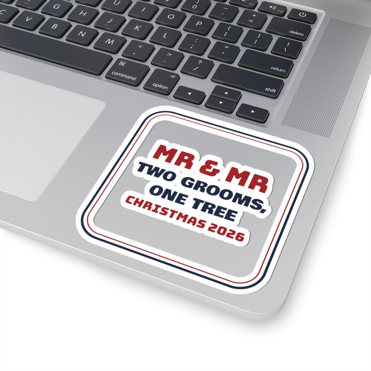 Christmas Sticker Two Grooms One Tree Christmas 2026 For Mr And Mr