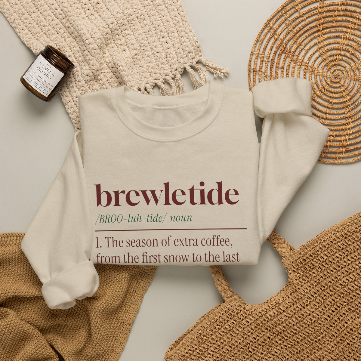 Funny Christmas Sweatshirt Brewletide Dictionary Definition