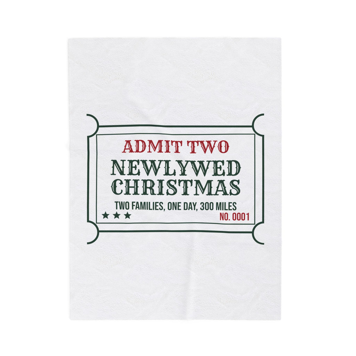Funny Christmas Throw Blanket Newlywed Christmas Two Families One Day