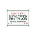 Funny Christmas Sticker Newlywed Christmas Two Families One Day