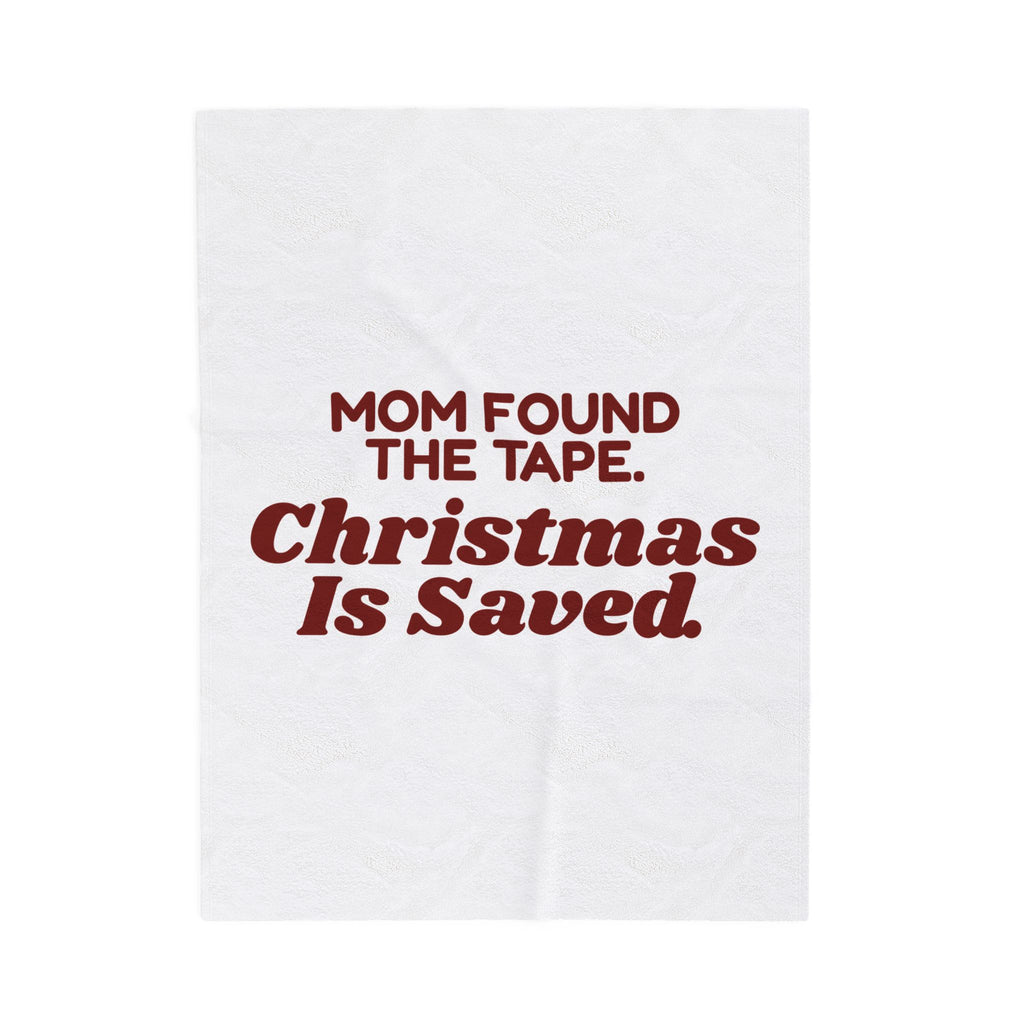 Funny Mom Christmas Throw Blanket Mom Found The Tape Christmas Is Saved