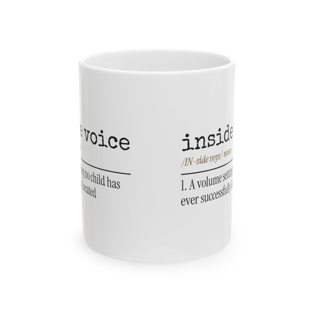Funny Teacher Dictionary Coffee Mug Inside Voice For Teachers