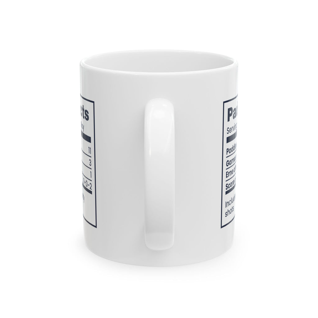 Funny Pickleball Mug Paddle Facts Label For Pickleball Players