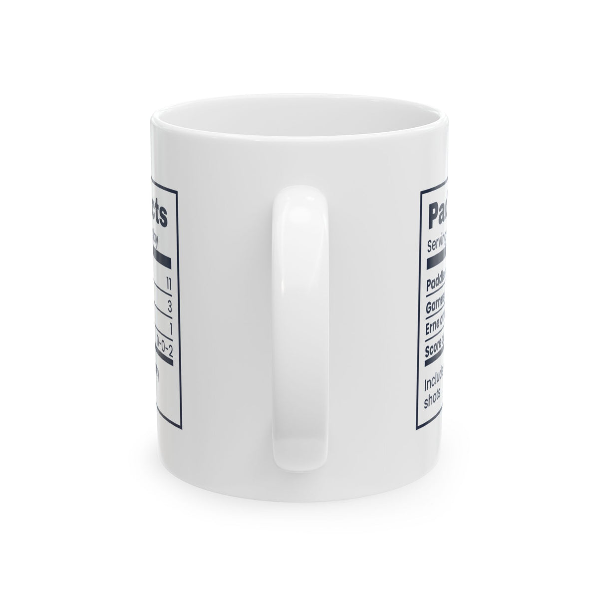 Funny Pickleball Mug Paddle Facts Label For Pickleball Players