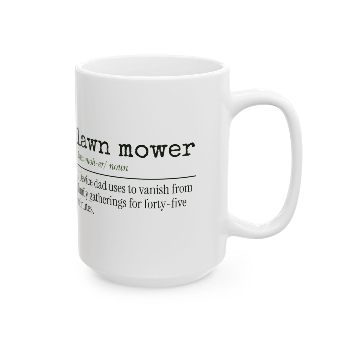 Funny Dad Lawn Mower Dictionary Coffee Mug For Dad