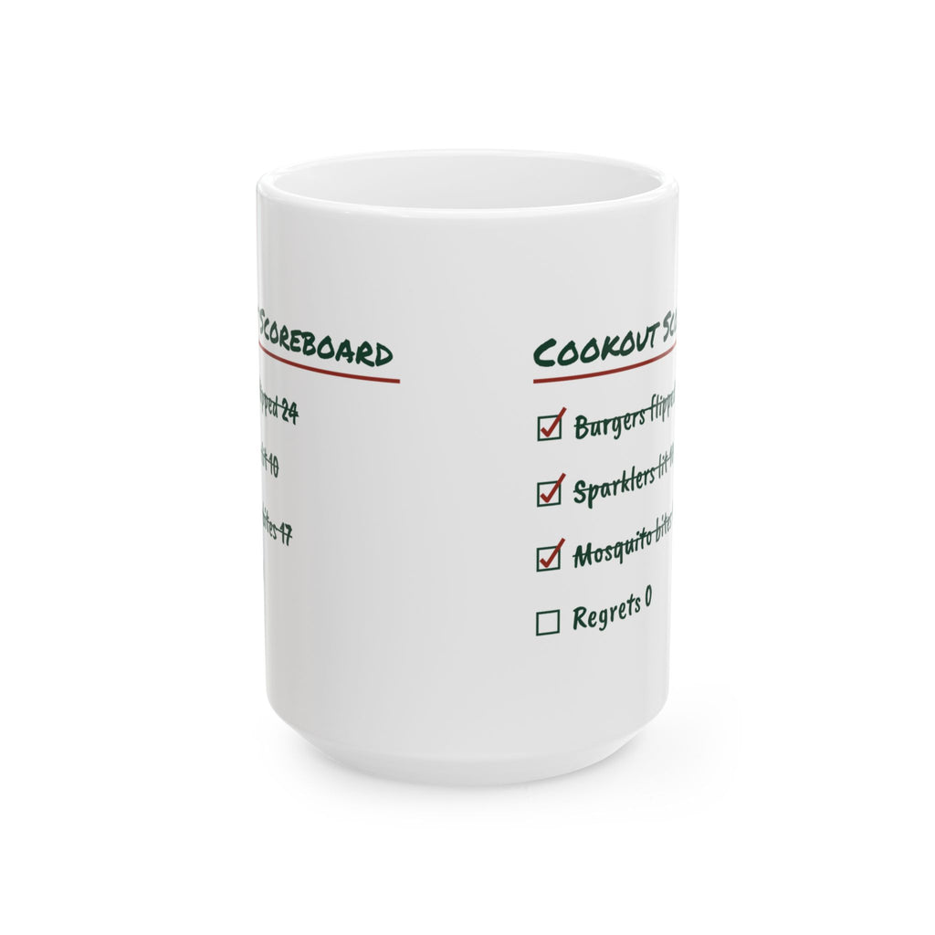 Funny Cookout Scoreboard Coffee Mug Checklist For BBQ Lovers
