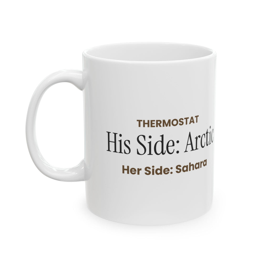 Thermostat Mug His Side Arctic Her Side Funny Couple