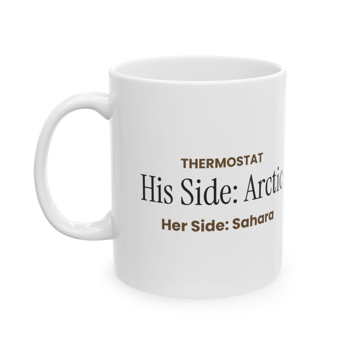 Thermostat Mug His Side Arctic Her Side Funny Couple