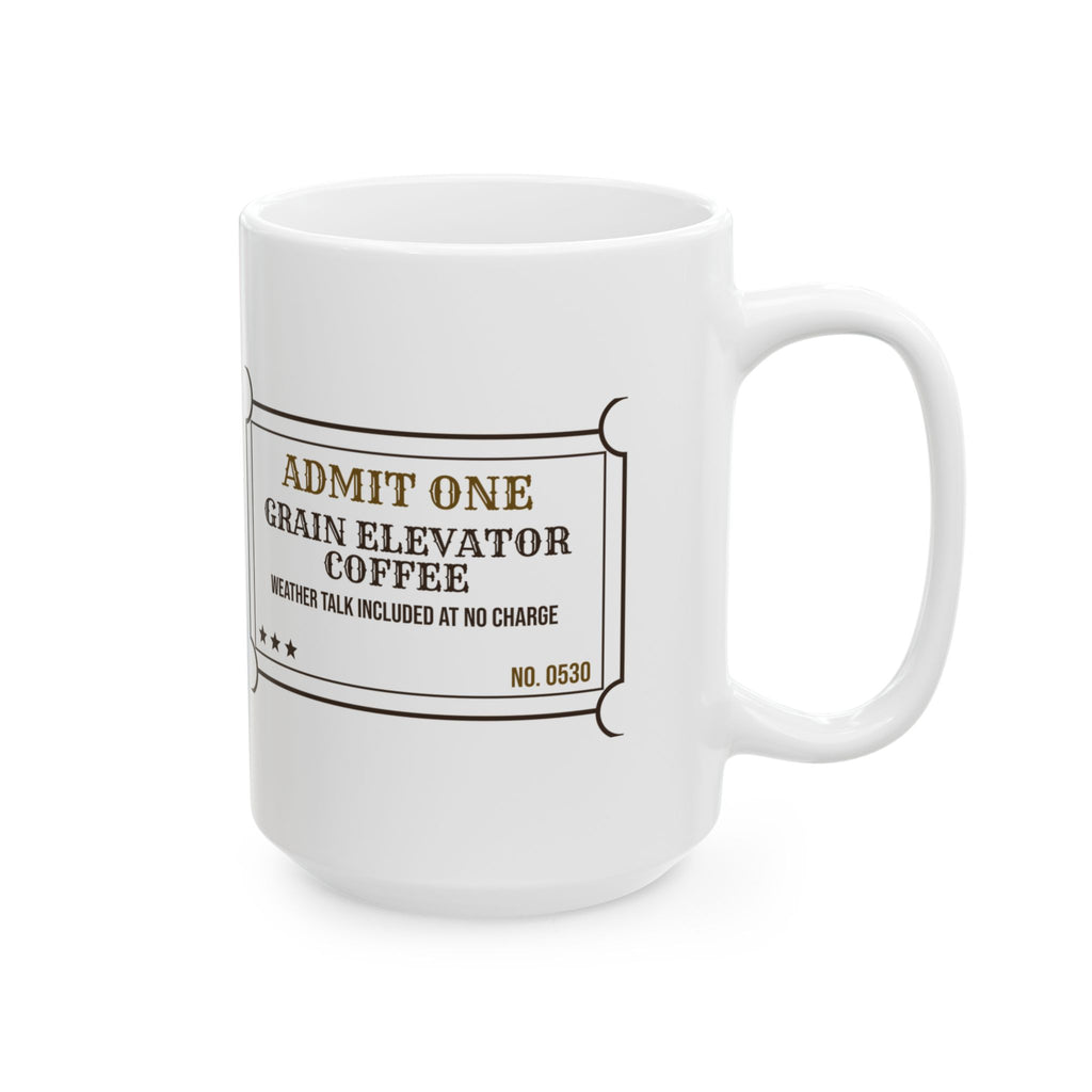 Funny Farmer Coffee Mug Grain Elevator Coffee Weather Talk Included