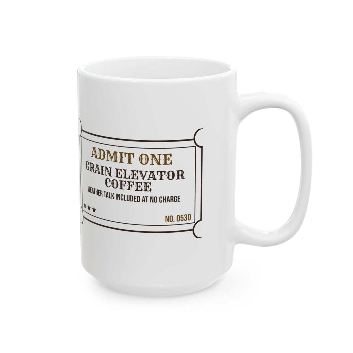 Funny Farmer Coffee Mug Grain Elevator Coffee Weather Talk Included