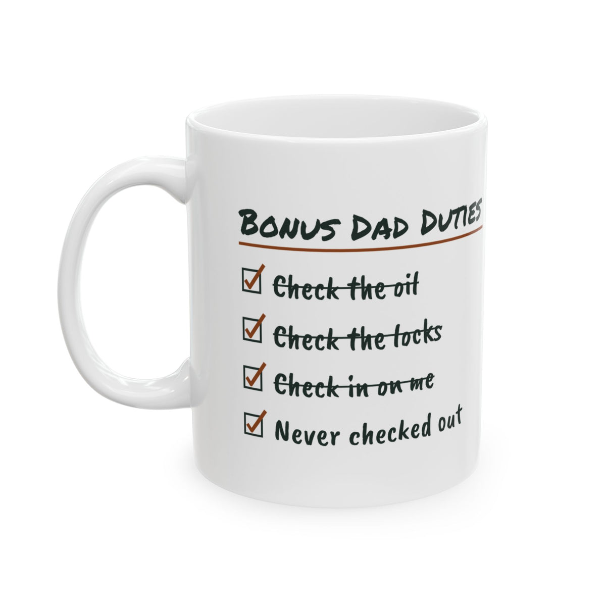 Bonus Dad Duties Coffee Mug Funny Checklist For Stepdads