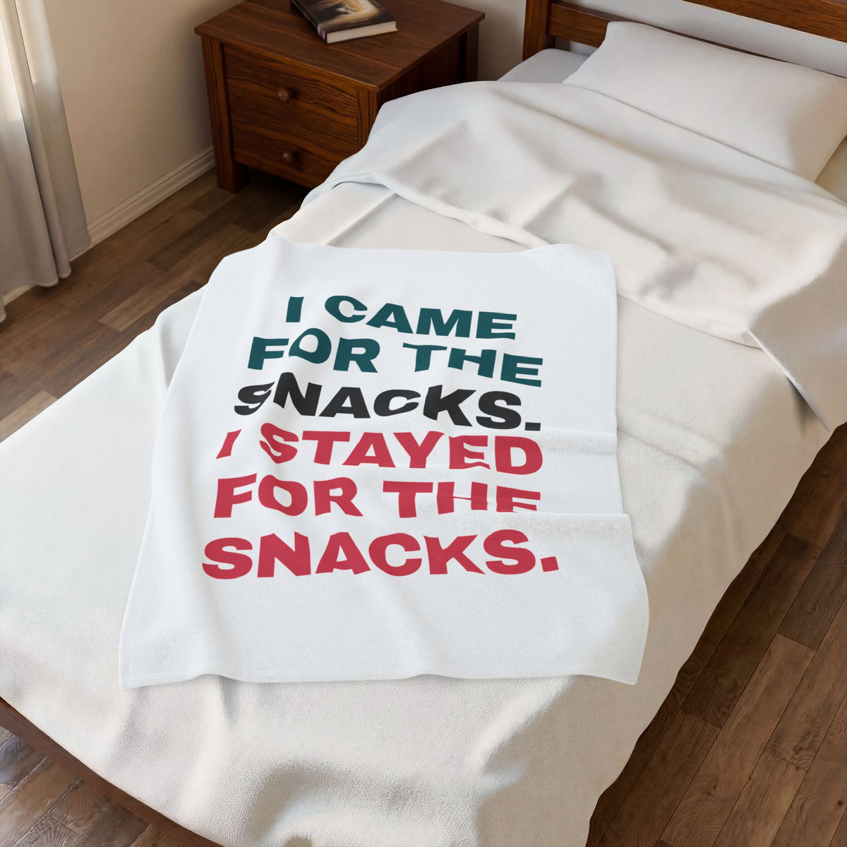 Funny Snack Lover Throw Blanket I Came For The Snacks