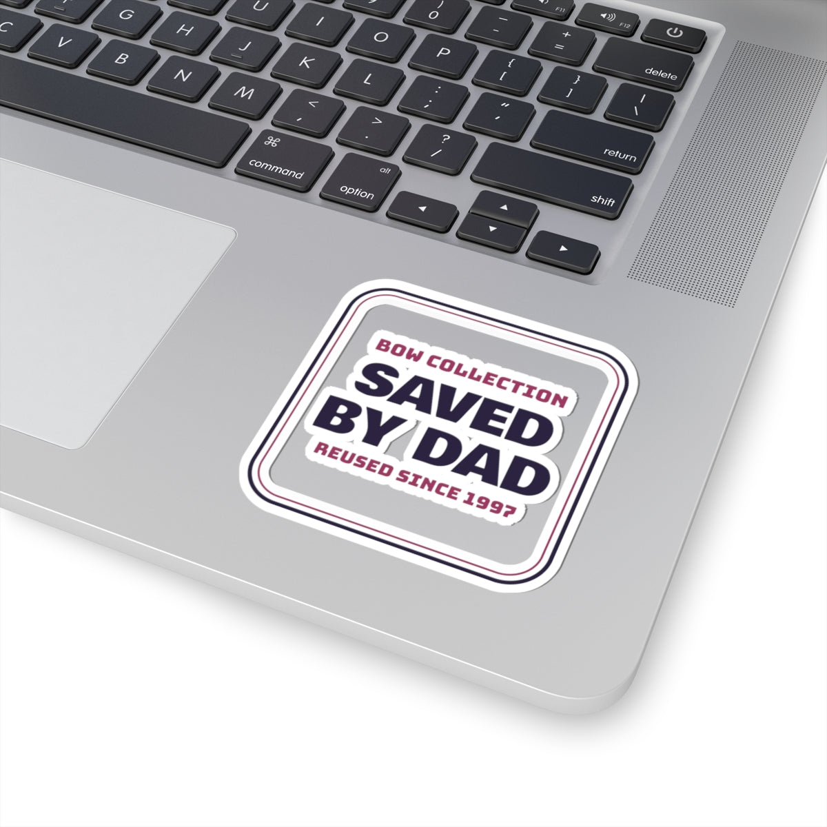 Funny Christmas Dad Sticker Bow Collection Saved By Dad