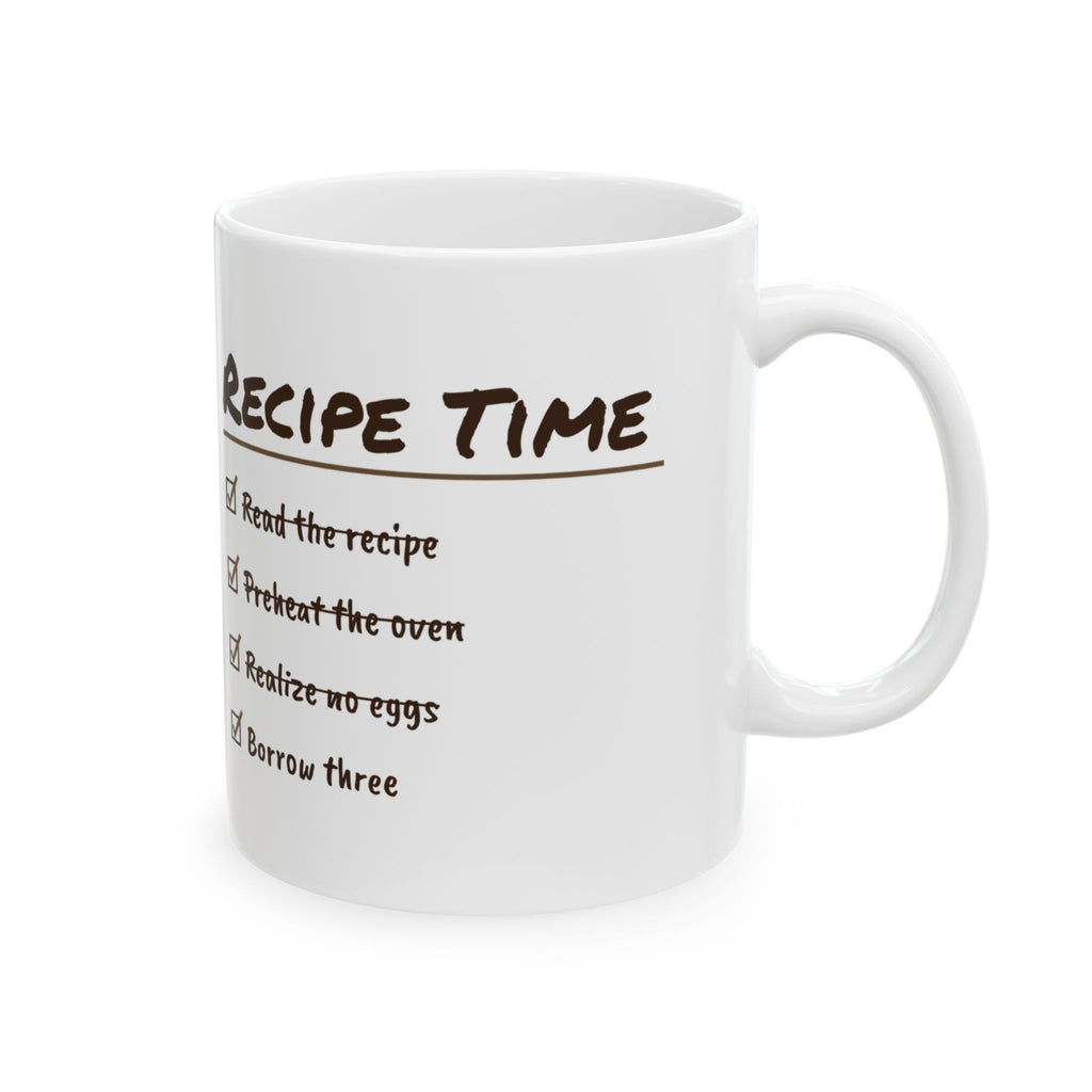 Funny Baking Coffee Mug Realized No Eggs Borrowed Three