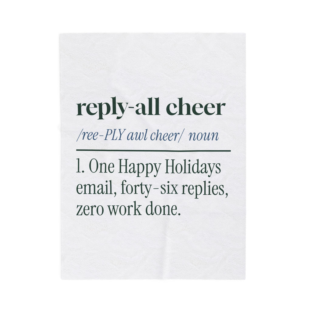 Funny Christmas Throw Blanket Reply All Cheer Definition For Coworkers