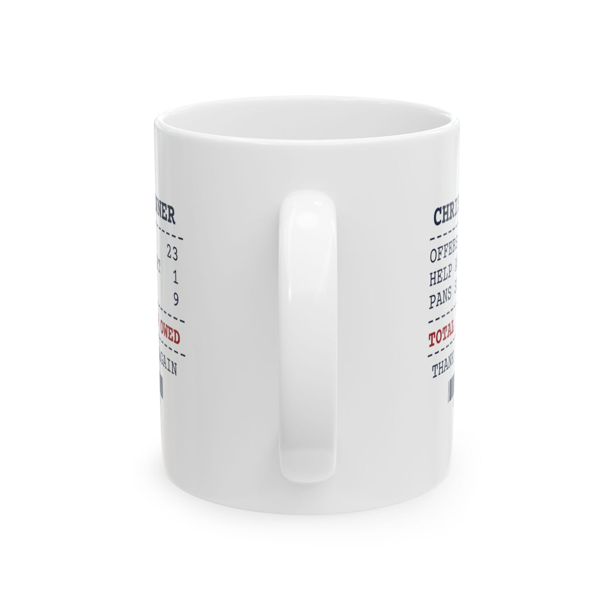 Funny Christmas Host Coffee Mug Offers To Help 23 Receipt For Hosts