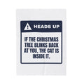 Funny Christmas Throw Blanket Tree Blinks Back Cat Warning For Cat Owners