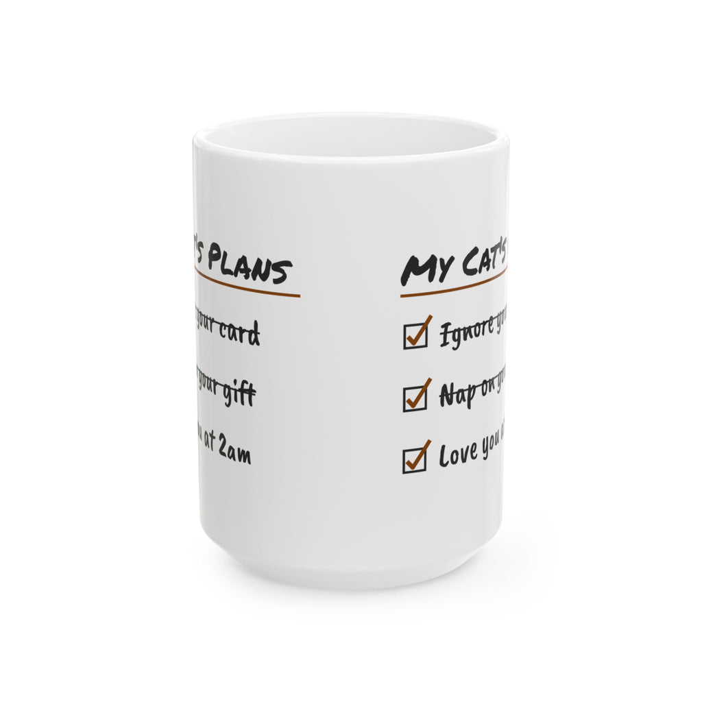 Funny Cat Valentine Checklist Coffee Mug For Cat Owners