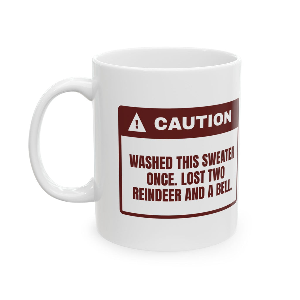 Funny Ugly Sweater Party Coffee Mug Lost Two Reindeer