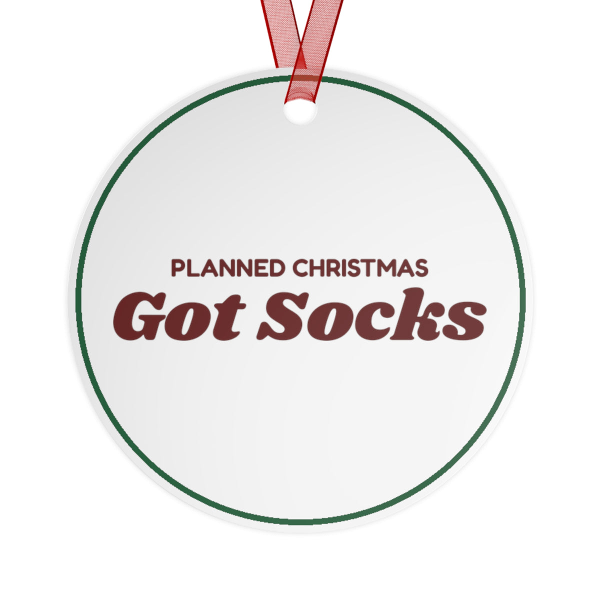 Funny Christmas Ornament Planned Christmas Got Socks For Mom